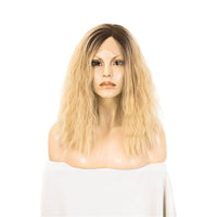 Premium Wig - Rooted Honey Blonde in Medium Curl Lace Front Wig-Lace Front Wig-UNIQSO Canada