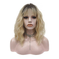 Premium Wig - Rooted Sunflower Fringe in Shoulder Length Wave Lace Front Wig-Lace Front Wig-UNIQSO Canada