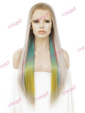 Premium Wig - Strawberry Blonde with Aqua Mint Under Lights Lace Front Wig-Lace Front Wig-UNIQSO Canada