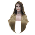 Premium Wig - Two-tone Tortilla Brown Long Straight Lace Front Wig-Lace Front Wig-UNIQSO Canada