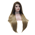Premium Wig - Two-tone Tortilla Brown Long Straight Lace Front Wig-Lace Front Wig-UNIQSO Canada