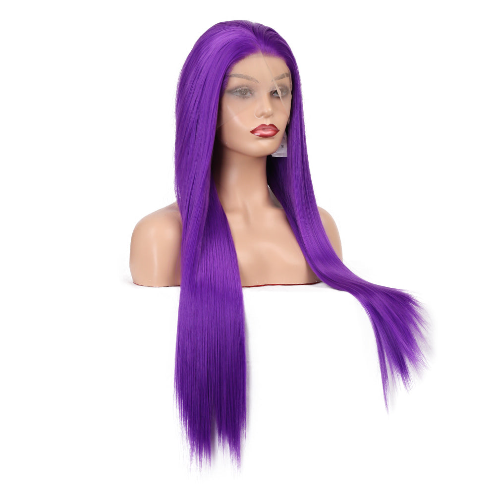Purple Revolution Front Lace Straight Hair Wig-Lace Front Wig-UNIQSO Canada