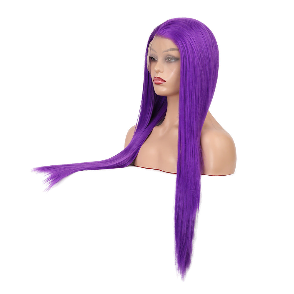 Purple Revolution Front Lace Straight Hair Wig-Lace Front Wig-UNIQSO Canada