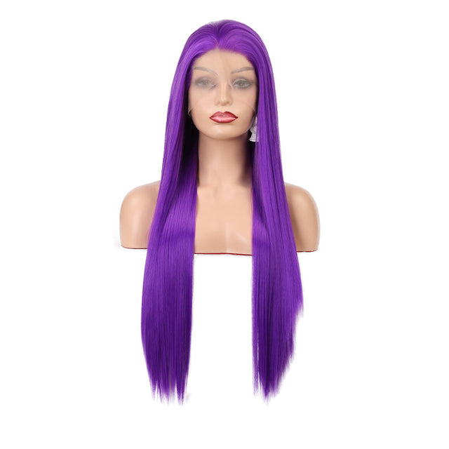 Purple Revolution Front Lace Straight Hair Wig-Lace Front Wig-UNIQSO Canada