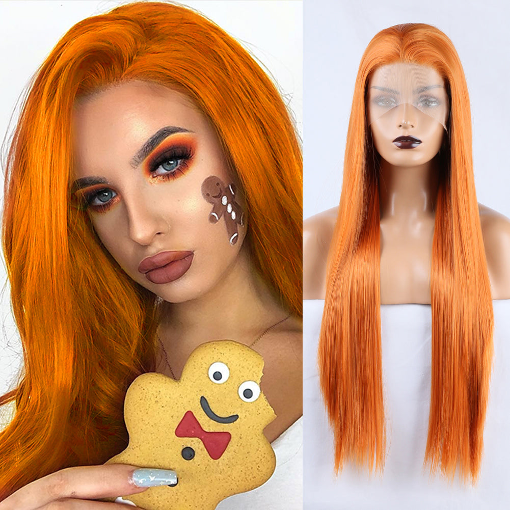 Ritzy Orange Front Lace Wig-Lace Front Wig-UNIQSO Canada
