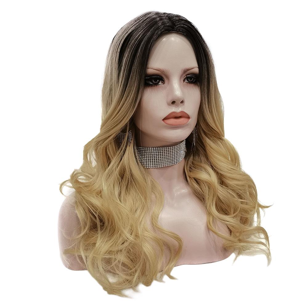 Rooted Dusty Blonde Long Wavy Daily Wig-Daily Wig-UNIQSO Canada