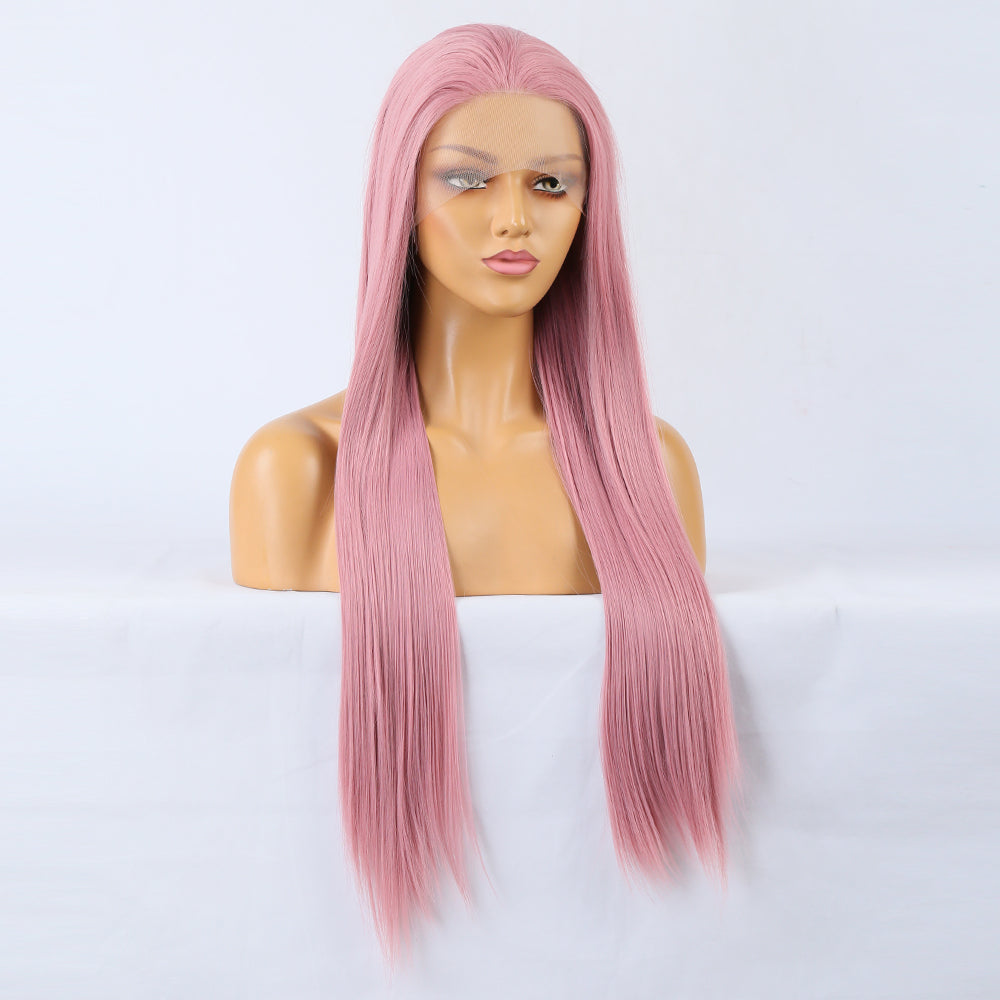 Rosy Berry Long Straight Lace Front Wig-Lace Front Wig-UNIQSO Canada