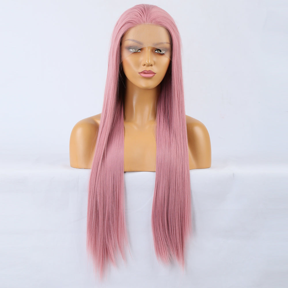 Rosy Berry Long Straight Lace Front Wig-Lace Front Wig-UNIQSO Canada