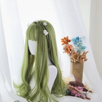 Sage Green Extra Long with Wavy Ends Lolita Wig-Lolita Wig-UNIQSO Canada