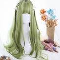 Sage Green Extra Long with Wavy Ends Lolita Wig-Lolita Wig-UNIQSO Canada