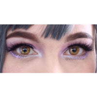 Sweety Anime Shining Heart Violet Brown (1 lens/pack)-Colored Contacts-UNIQSO Canada