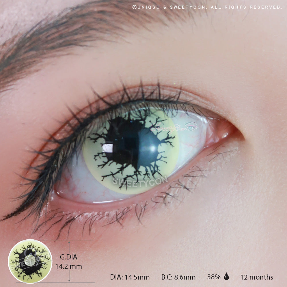 Sweety Crazy Black Rage (1 lens/pack)-Crazy Contacts-UNIQSO Canada