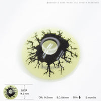 Sweety Crazy Black Rage (1 lens/pack)-Crazy Contacts-UNIQSO Canada