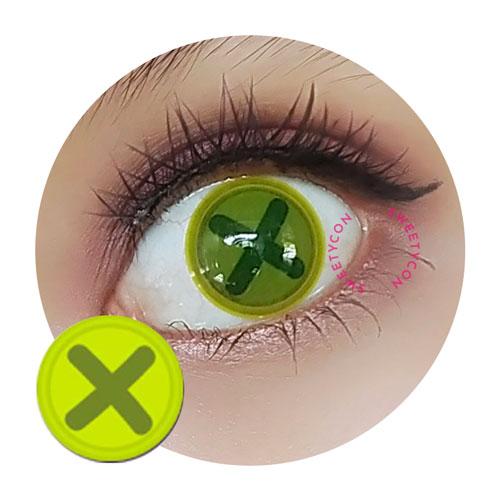 Sweety Crazy Button Eye - Charteuse (1 lens/pack)-Crazy Contacts-UNIQSO Canada