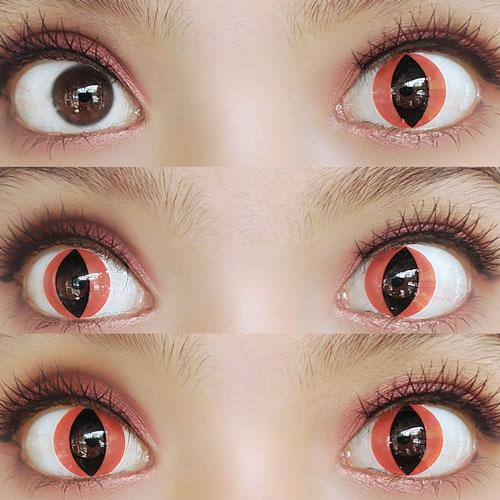 Sweety Crazy Cat Eye Red (1 lens/pack)-Crazy Contacts-UNIQSO Canada