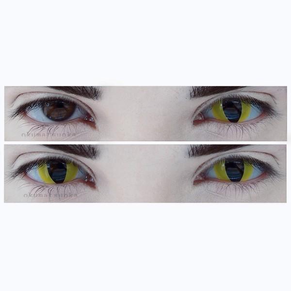 Sweety Crazy Cat Eye Yellow (1 lens/pack)-Crazy Contacts-UNIQSO Canada