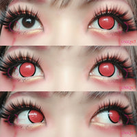 Sweety Crazy Red Mesh/Screen with Black Rim (1 lens/pack)-Crazy Contacts-UNIQSO Canada