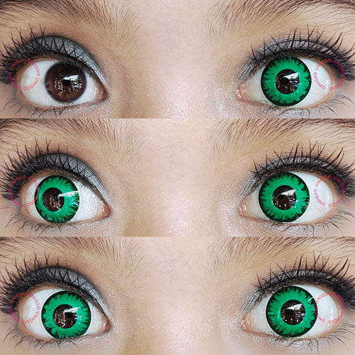 Sweety Crazy Vampire Green (1 lens/pack)-Crazy Contacts-UNIQSO Canada