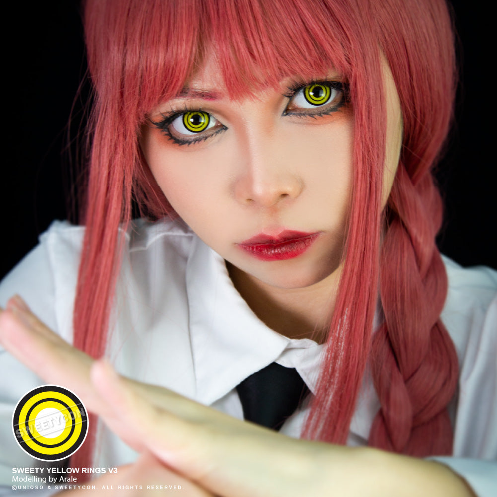 Sweety Crazy Yellow Rings V3 (1 lens/pack)-Crazy Contacts-UNIQSO Canada