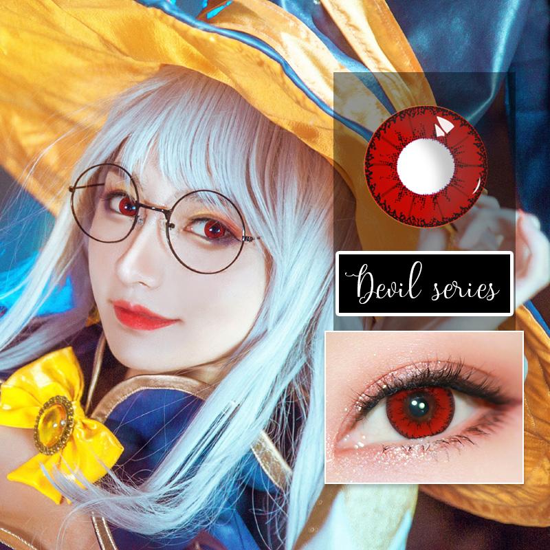 Sweety Devil Red (1 lens/pack)-Colored Contacts-UNIQSO Canada