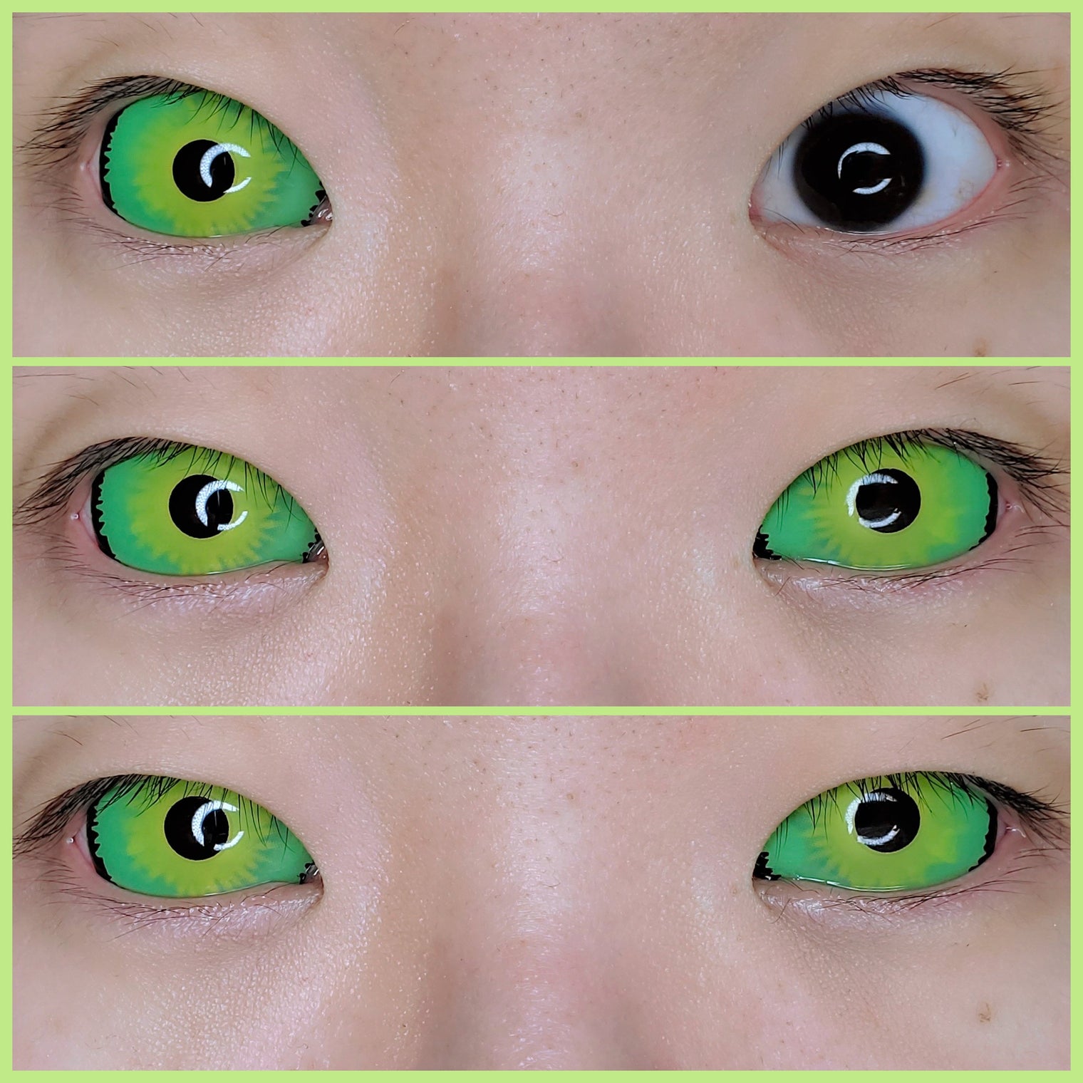 Sweety Green Sclera Contacts - Hulk (1 lens/pack)-Sclera Contacts-UNIQSO Canada