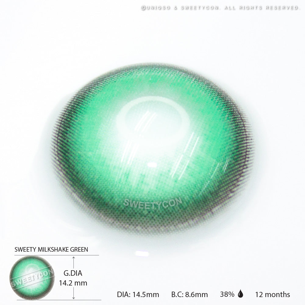Sweety Milkshake Green (1 lens/pack)-Colored Contacts-UNIQSO Canada