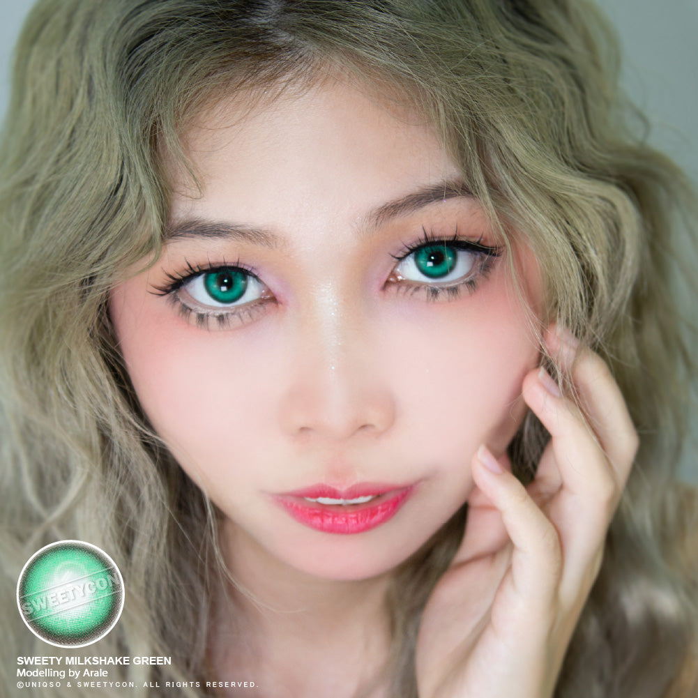 Sweety Milkshake Green (1 lens/pack)-Colored Contacts-UNIQSO Canada