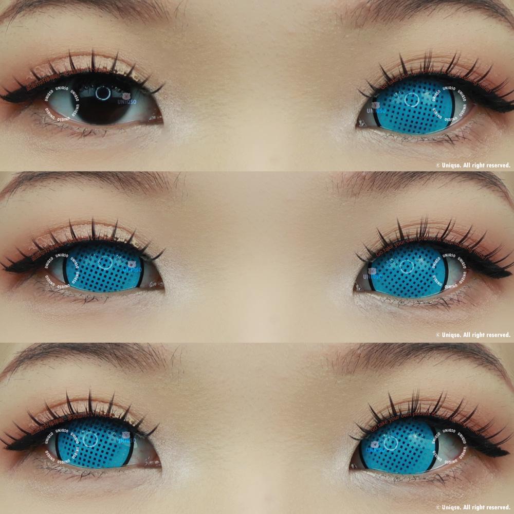 Sweety Mini Sclera Cyan Mesh Rim (1 lens/pack)-Mini Sclera Contacts-UNIQSO Canada