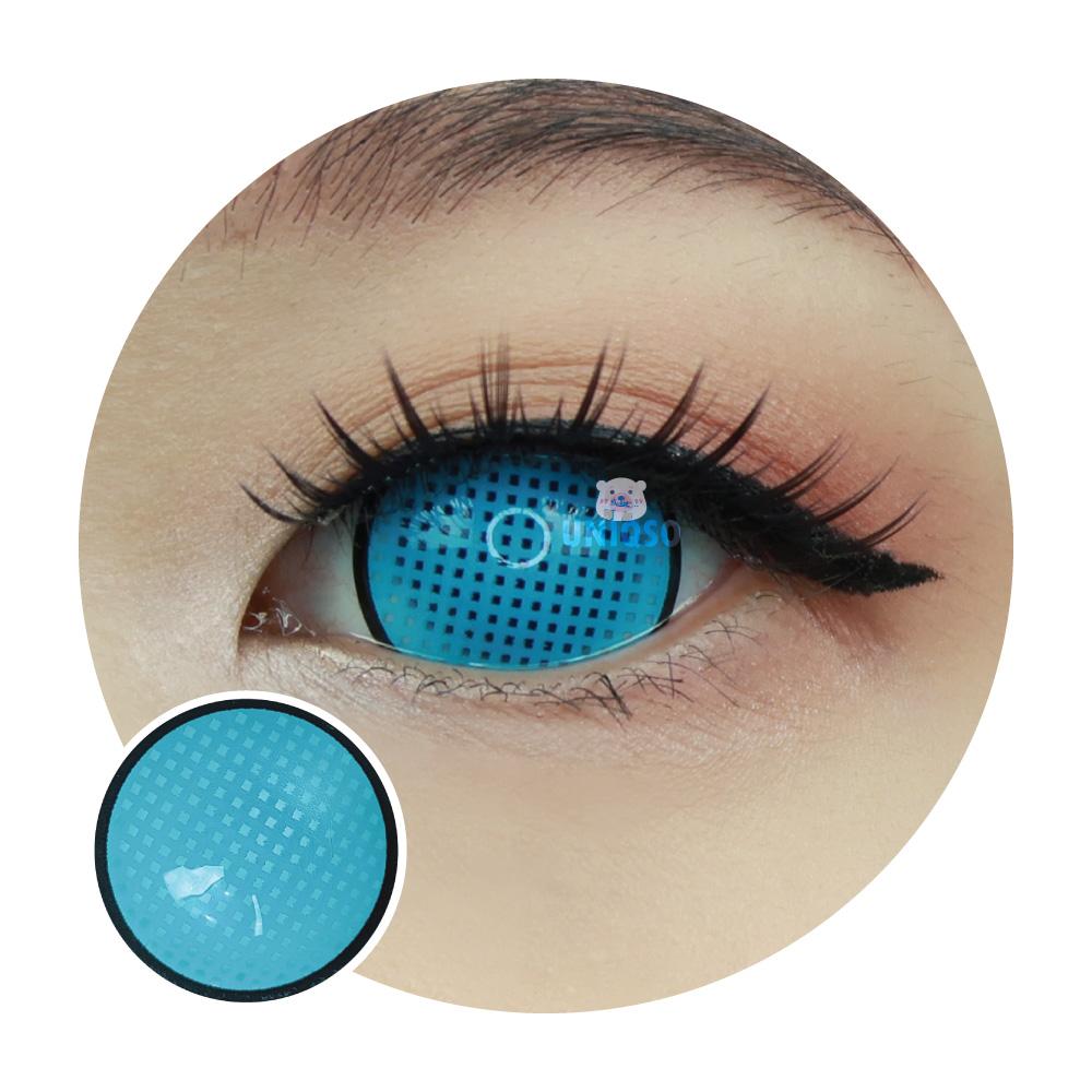 Sweety Mini Sclera Cyan Mesh Rim (1 lens/pack)-Mini Sclera Contacts-UNIQSO Canada