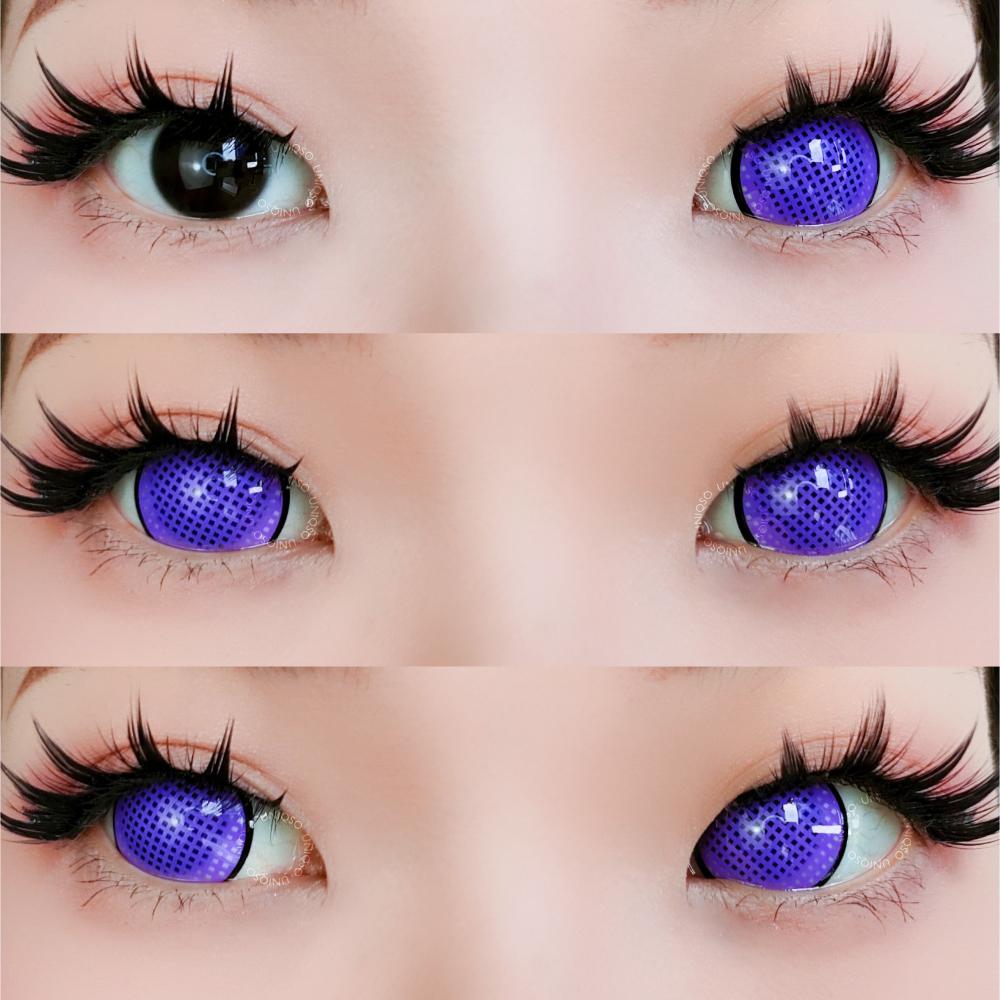 Sweety Mini Sclera Violet Mesh Rim (1 lens/pack)-Mini Sclera Contacts-UNIQSO Canada
