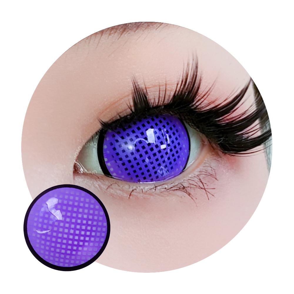 Sweety Mini Sclera Violet Mesh Rim (1 lens/pack)-Mini Sclera Contacts-UNIQSO Canada