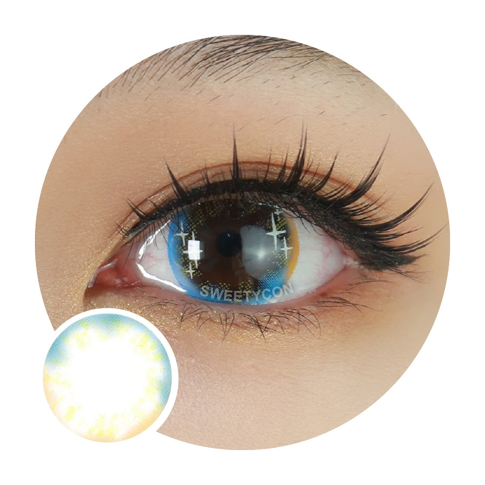 Sweety Shining Stars Blue (1 lens/pack)-Colored Contacts-UNIQSO Canada