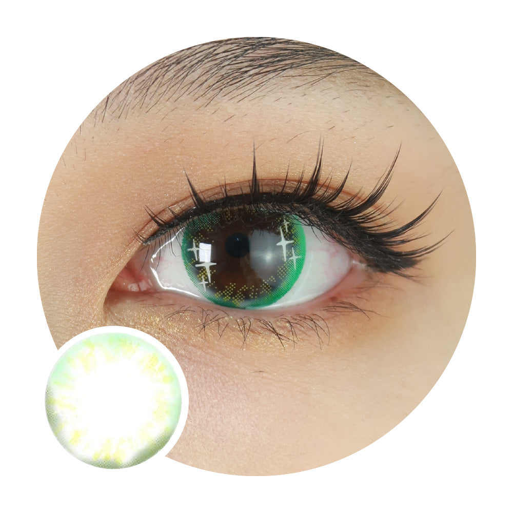 Sweety Shining Stars Green (1 lens/pack)-Colored Contacts-UNIQSO Canada