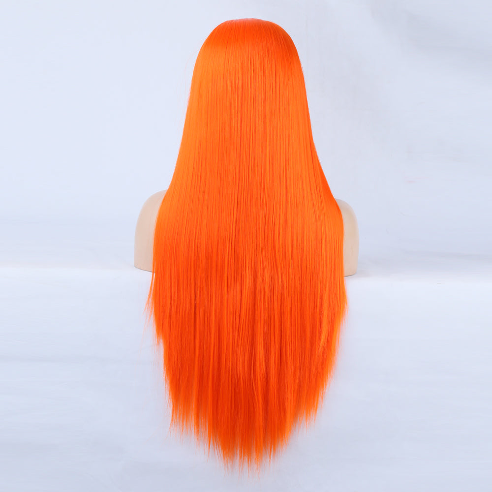 Swish Orange Front Lace Long Straight Wig-Lace Front Wig-UNIQSO Canada