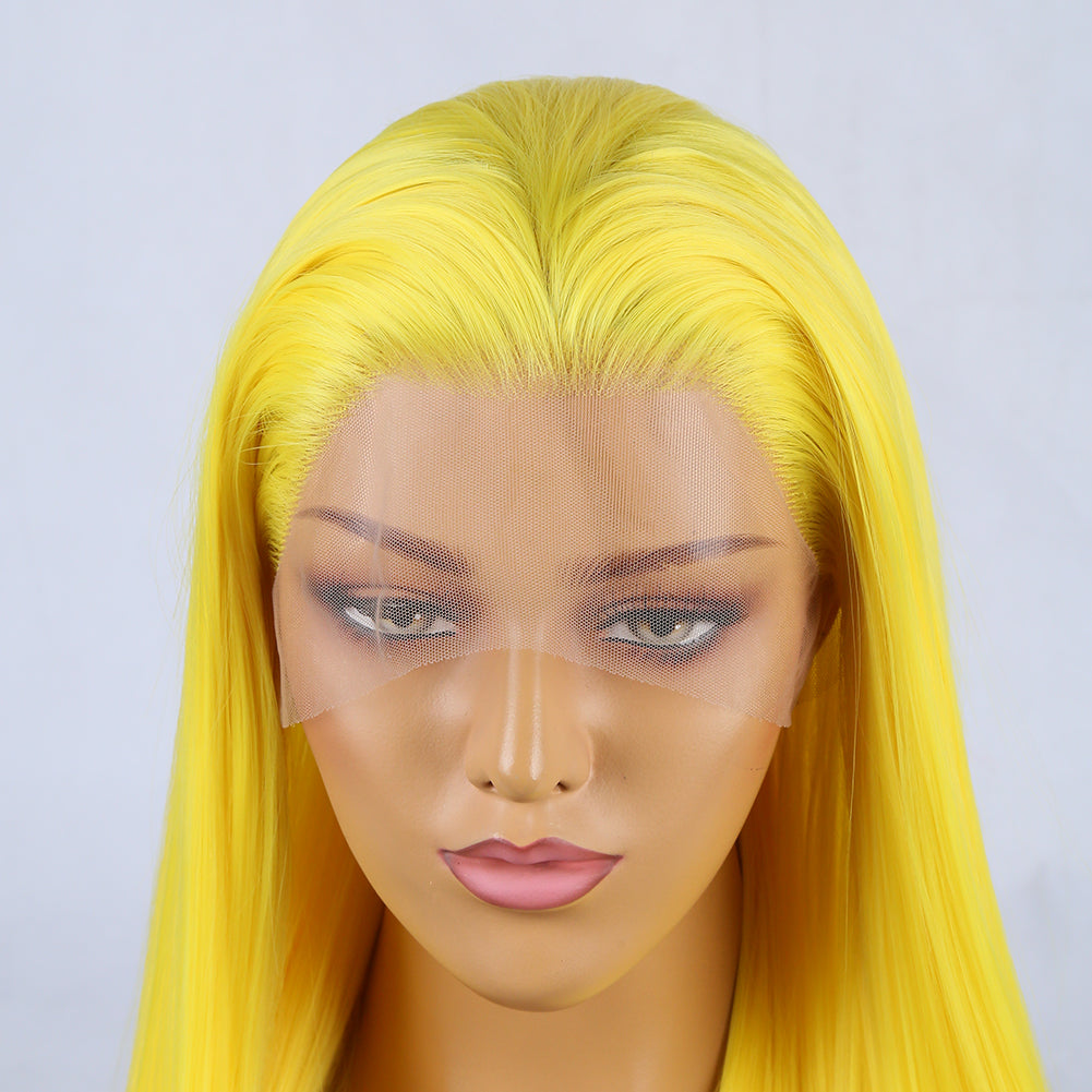 Tempting Yellow Front Lace Long Bangs-Lace Front Wig-UNIQSO Canada