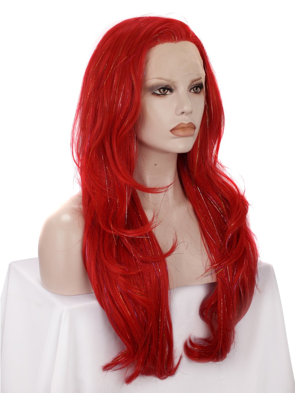 Premium Wig - Poppy Red Layered Lace Front Tinsel-Lace Front Wig-UNIQSO