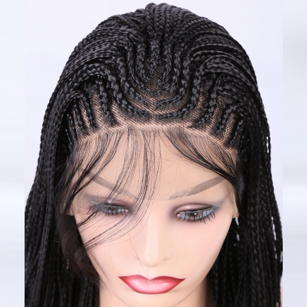 True Glam Braided Front Lace Wig-Lace Front Wig-UNIQSO Canada
