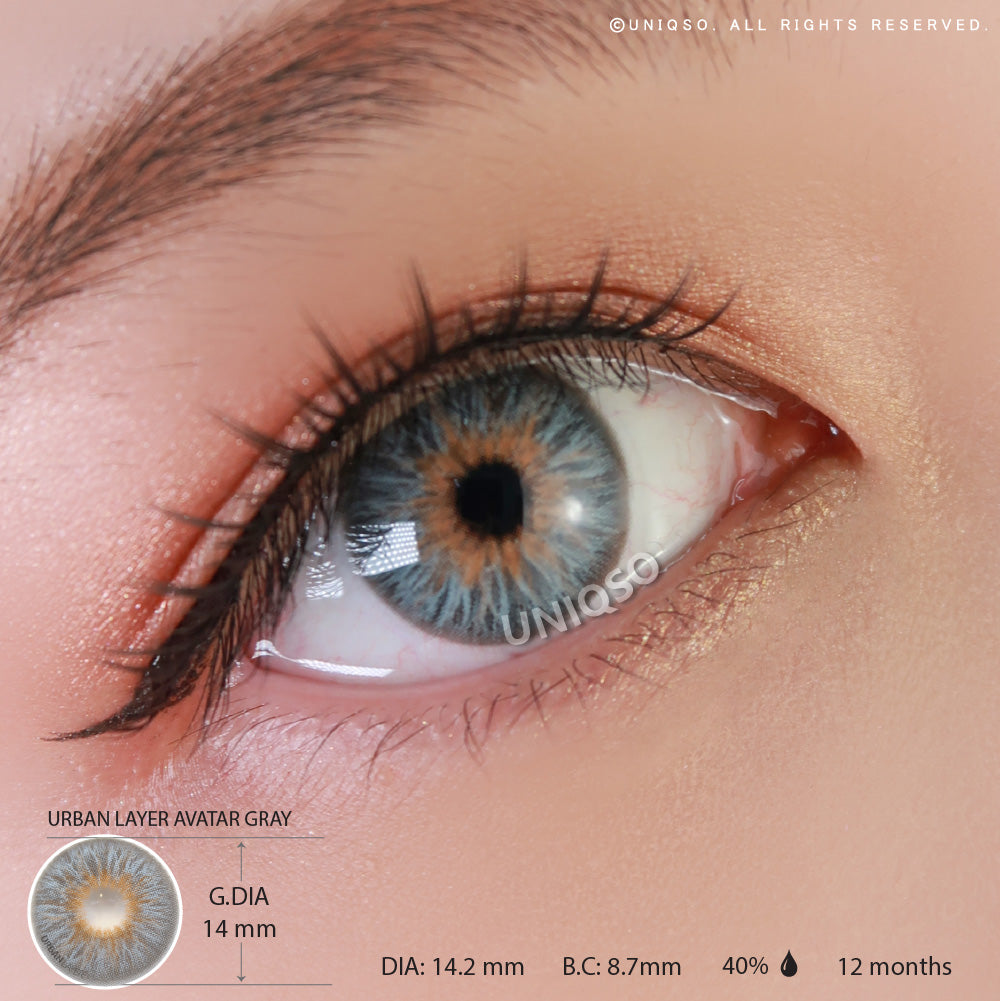 Urban Layer Avatar Grey (1 lens/pack)-Colored Contacts-UNIQSO Canada