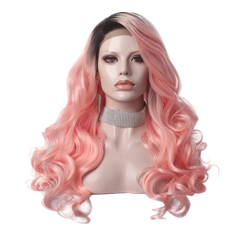 Premium Wig - Rooted Candy Pink Long Lace Front-Lace Front Wig-UNIQSO