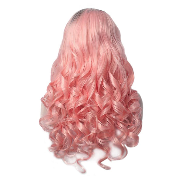 Premium Wig - Rooted Candy Pink Long Lace Front-Lace Front Wig-UNIQSO