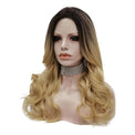 Rooted Dusty Blonde Long Wavy Daily Wig-Daily Wig-UNIQSO