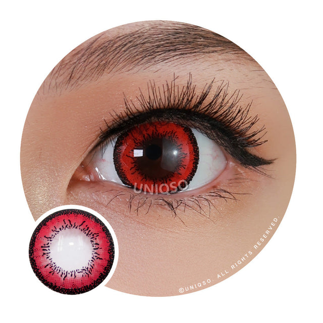 Western Eyes Dolly+ Red (1 lens/pack)-Colored Contacts-UNIQSO Canada