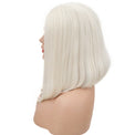 White Pearl Velvet Front Lace Bob Wig-Lace Front Wig-UNIQSO Canada