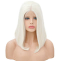 White Pearl Velvet Front Lace Bob Wig-Lace Front Wig-UNIQSO Canada