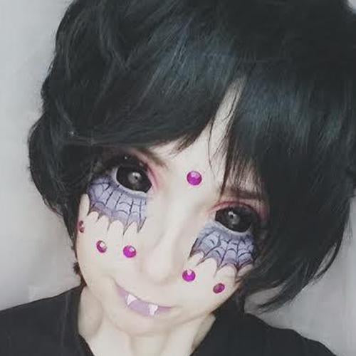 Phantasee Black Sclera Contacts Sabretooth/Blackout/Black (2 lenses/pack)-Sclera Contacts-UNIQSO