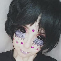 Phantasee Black Sclera Contacts Sabretooth/Blackout/Black (2 lenses/pack)-Sclera Contacts-UNIQSO