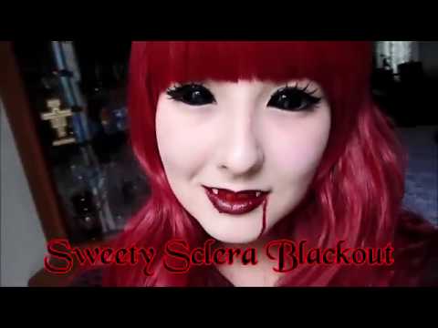 Phantasee Black Sclera Contacts Sabretooth/Blackout/Black (2 lenses/pack)