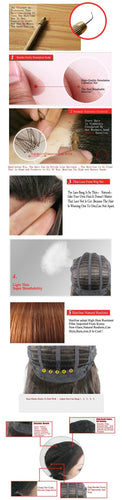 Premium Wig - Rooted Baby Blue Long Side Sweep Straight Lace Front Wig-Lace Front Wig-UNIQSO