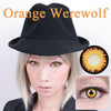 Coscon Crazy with Power - Orange Werewolf (1 lens/pack)-Crazy Contacts-UNIQSO