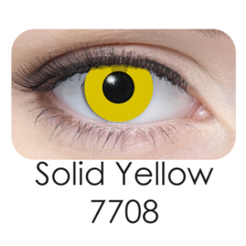 Coscon Crazy with Power - Solid Yellow (1 lens/pack)-Crazy Contacts-UNIQSO